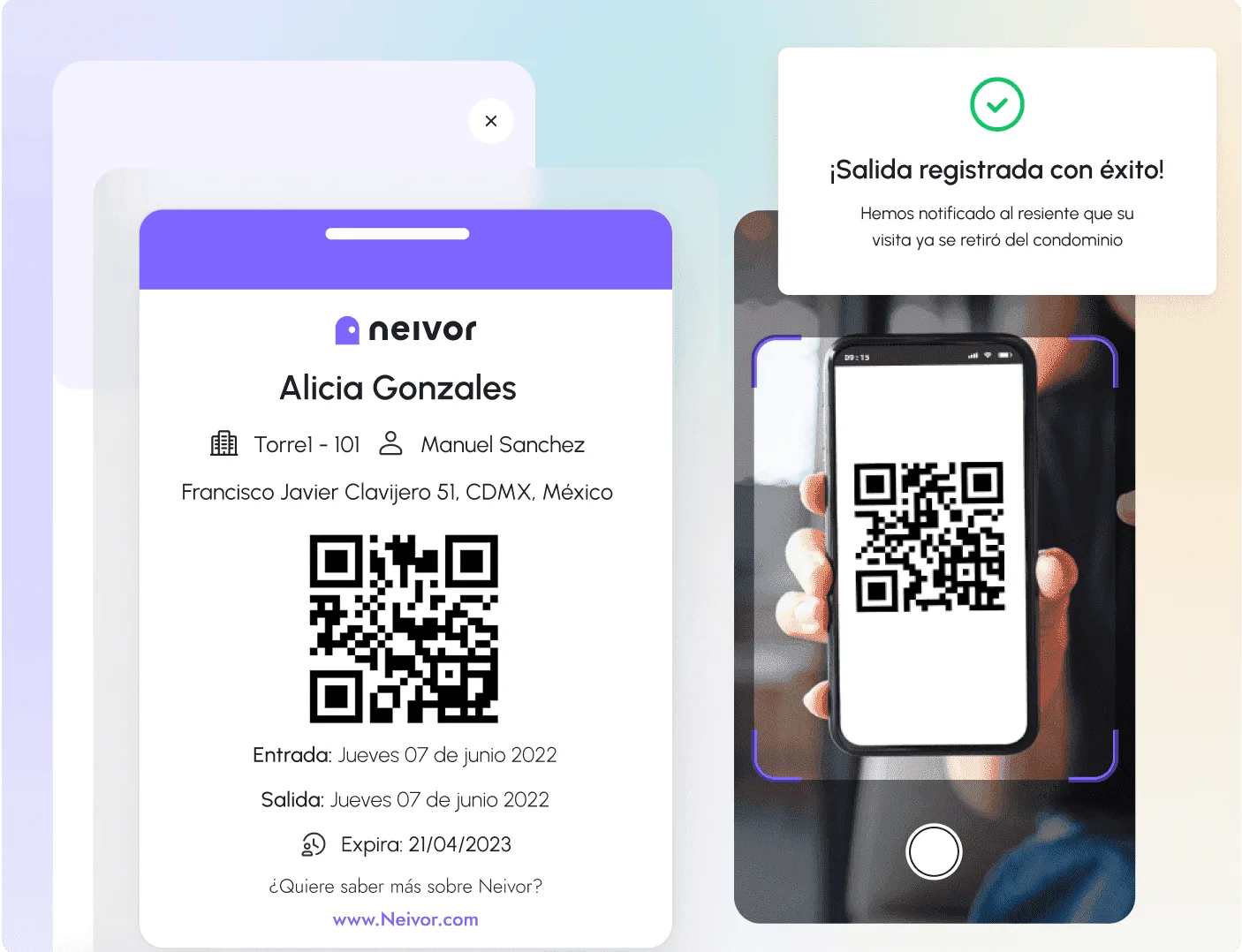 Codigo QR generado por Neivor del software de condominios