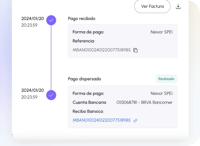 Cruce de pago recibido de manera automatica