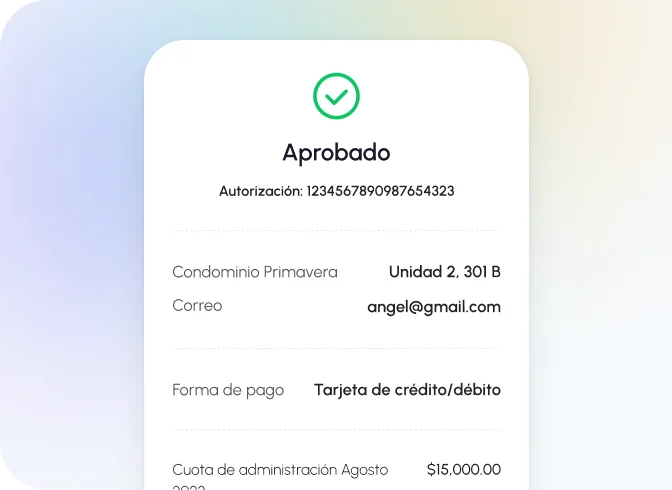 Resumend de pago aprobdo en el app de neivor