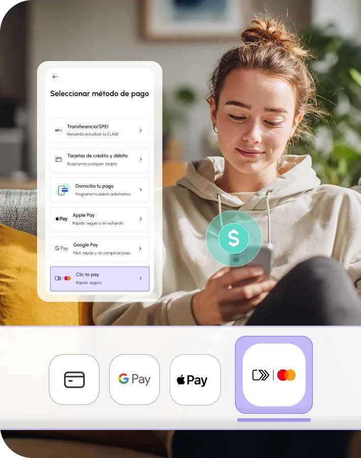 funcionalidad financiero pagos con-tarjeta apple pay google pay clic-to pay