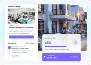 El equipo de obra publica avances en tiempo real