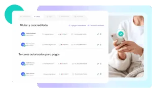 El sistema registra las cuentas autorizadas del comprador