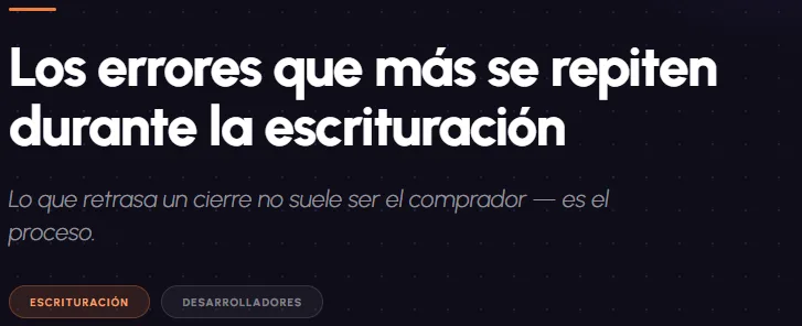 errores comunes en escrituracion
