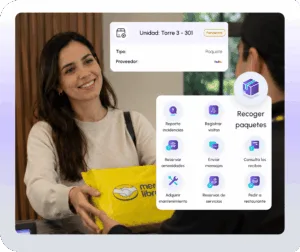 El propietario ve una notificación inmediata cuando llega su paquete